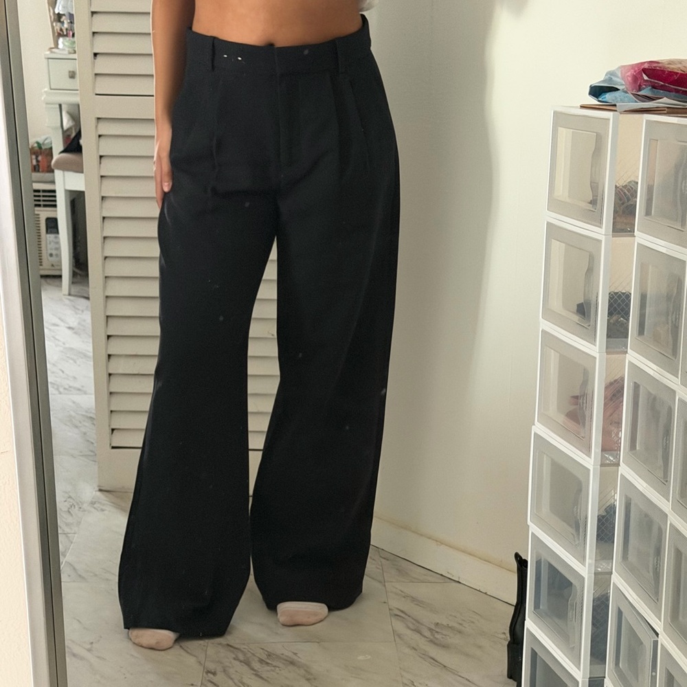 Abercrombie & Fitch Black Wide-Leg Pants